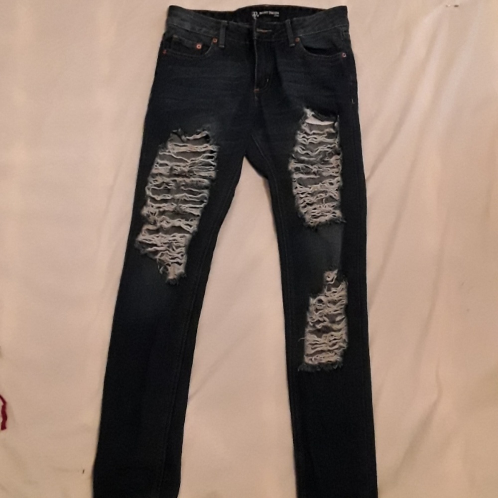 Distressed jeans